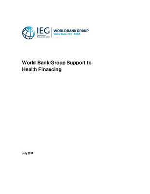 bokomslag World Bank Group Support to Health Financing