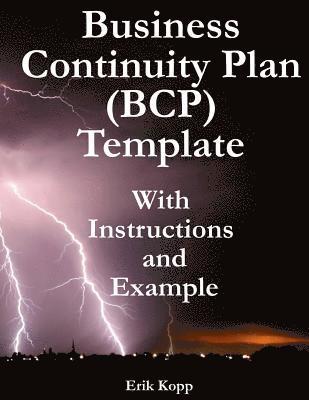 Business Continuity Plan (Bcp) Template with Instructions and Example 1