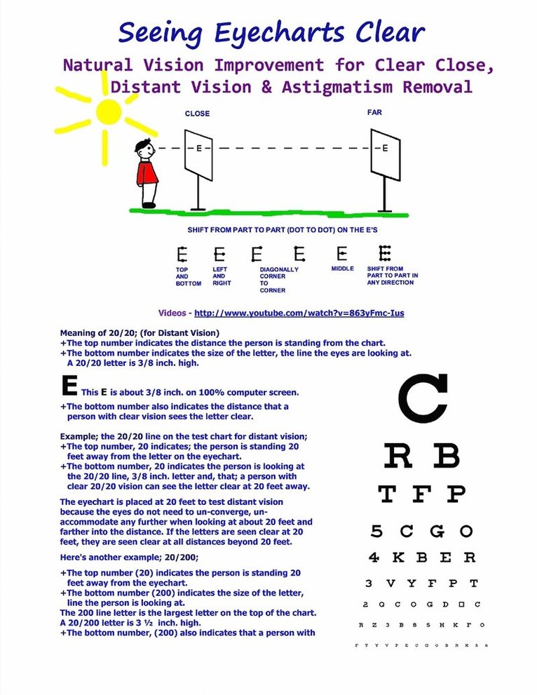 Seeing Eyecharts Clear-Natural Vision Improvement for Clear Close, Distant Vision 1