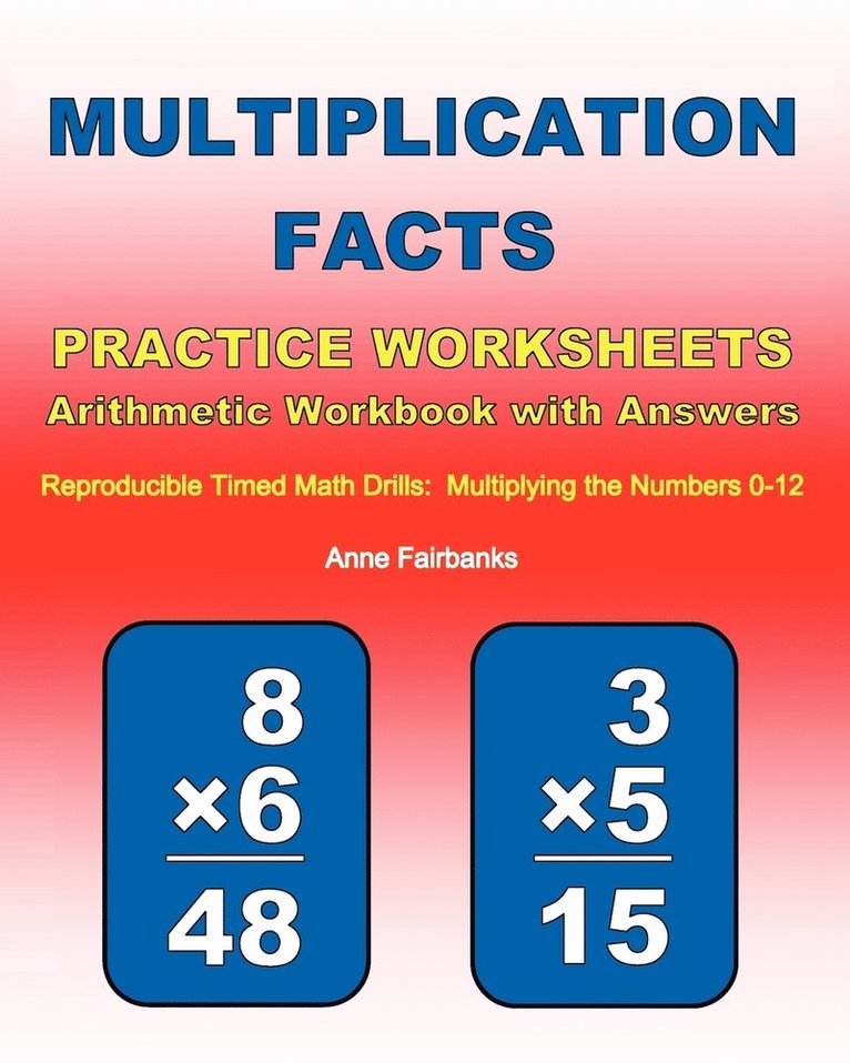 Multiplication Facts Practice Worksheets Arithmetic Workbook with Answers 1