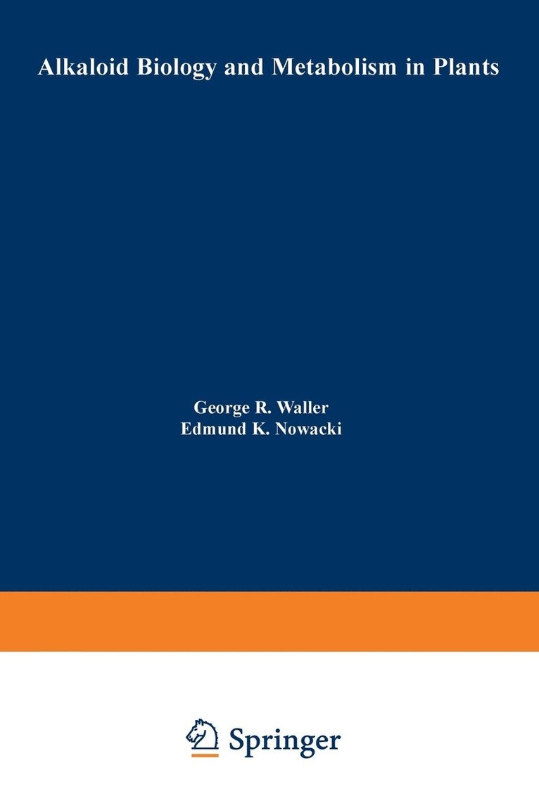 G. Waller - Alkaloid Biology and Metabolism in Plants, Häftad