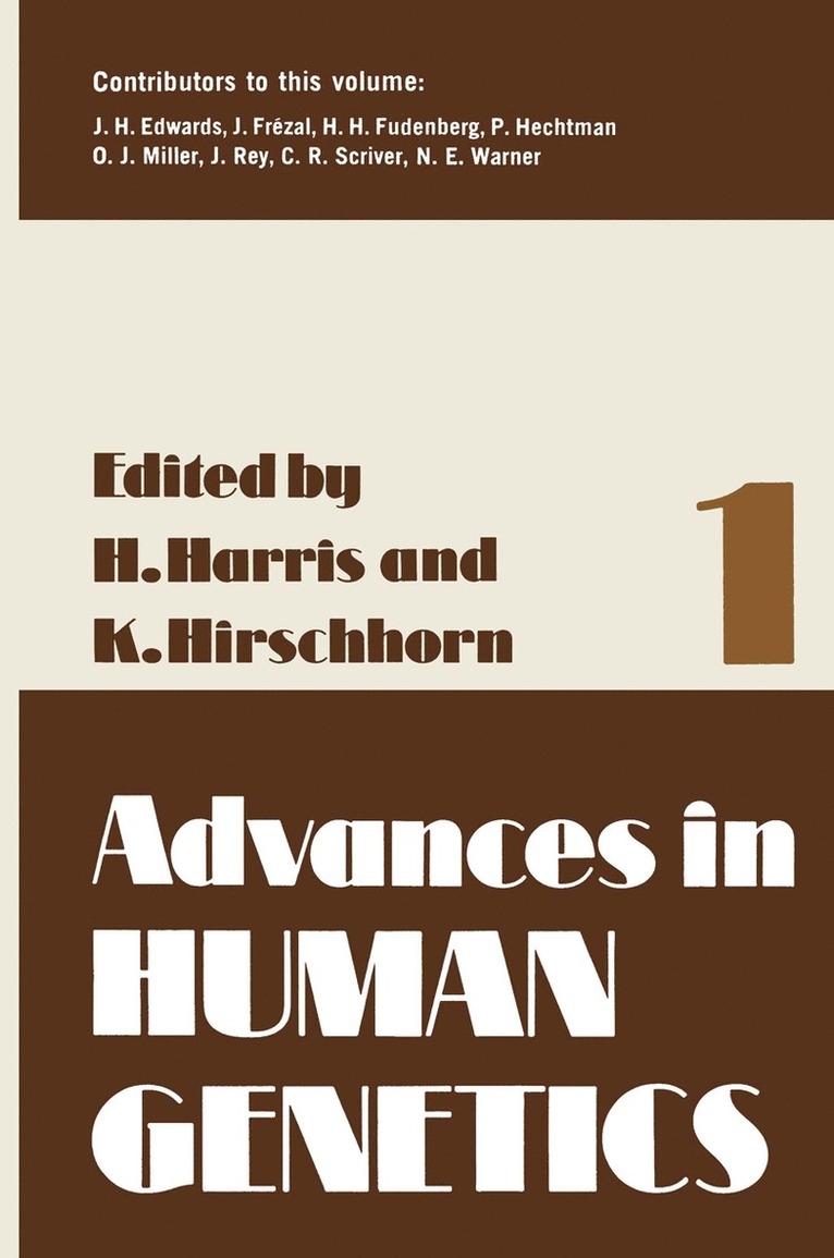 Harry Harris - Advances in Human Genetics 1, Häftad