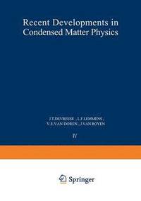 bokomslag Recent Developments in Condensed Matter Physics