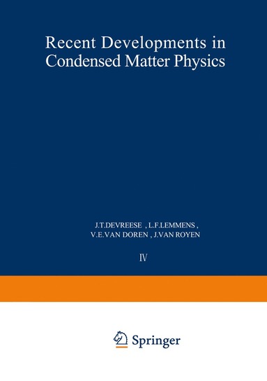 bokomslag Recent Developments in Condensed Matter Physics