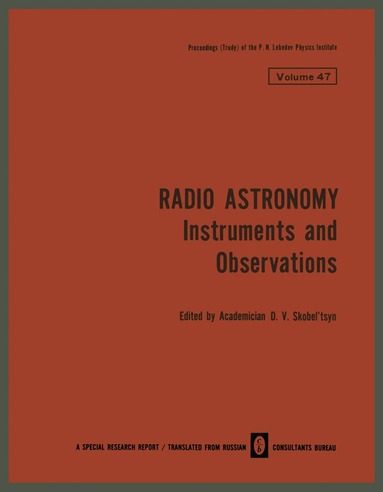 D. V. Skobel tsyn - Radio Astronomy, Häftad