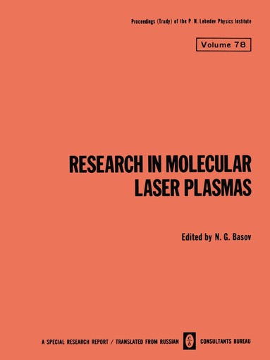 N. G. Basov - Research in Molecular Laser Plasmas, Häftad