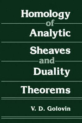 Homology of Analytic Sheaves and Duality Theorems 1