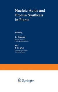 bokomslag Nucleic Acids and Protein Synthesis in Plants