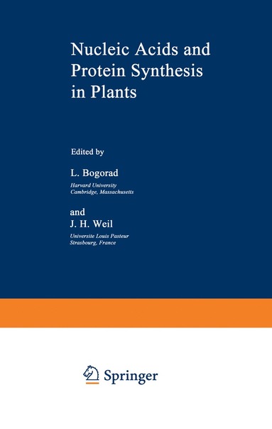 bokomslag Nucleic Acids and Protein Synthesis in Plants