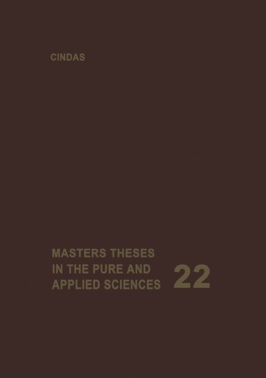 bokomslag Masters Theses in the Pure and Applied Sciences