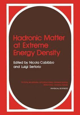 Hadronic Matter at Extreme Energy Density 1