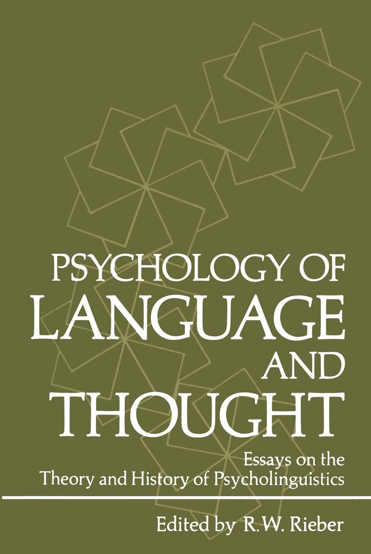 Robert W. Rieber, Robert W. Rieber - Psychology of Language and Thought, Häftad