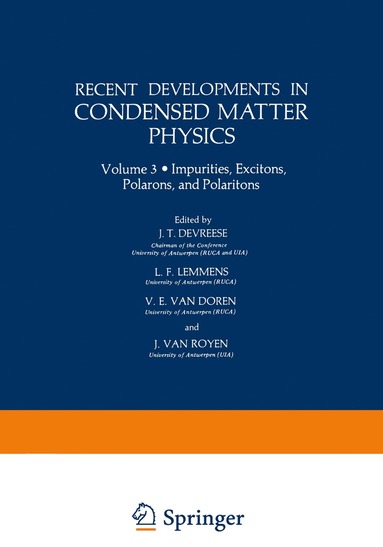 bokomslag Recent Developments in Condensed Matter Physics