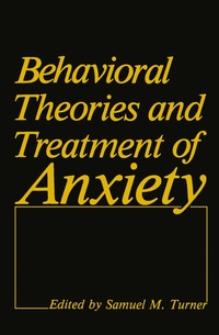 bokomslag Behavioral Theories and Treatment of Anxiety