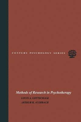 Methods of Research in Psychotherapy 1