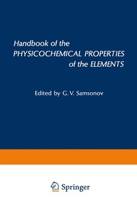 bokomslag Handbook of the Physicochemical Properties of the Elements