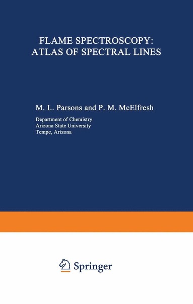 bokomslag Flame Spectroscopy: Atlas of Spectral Lines