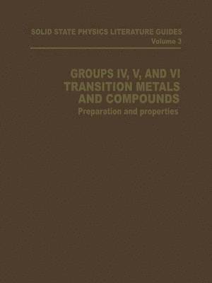 T. F. Connolly, T. F. Connolly - Groups IV, V, and VI Transition Metals and Compounds, Häftad