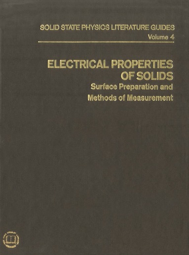 bokomslag Electrical Properties of Solids