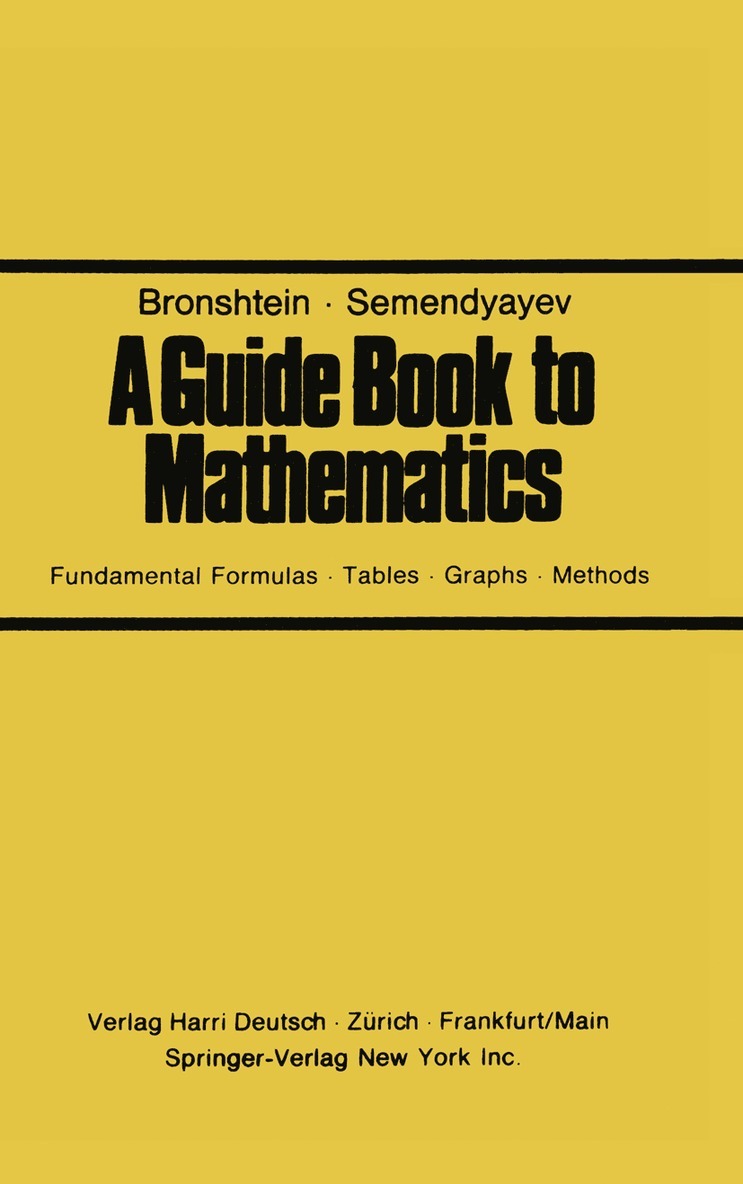 BRONSHTEIN, Bronshtein - Guide Book to Mathematics, Häftad