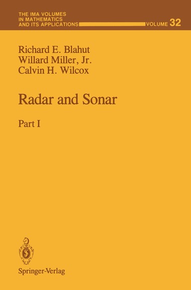 Richard E. Blahut, Willard Jr. Miller, Calvin H. Wilcox - Radar and Sonar, Häftad