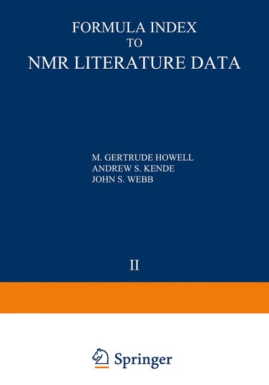 bokomslag Formula Index to NMR Literature Data