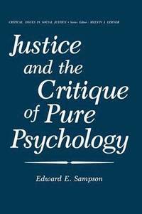 bokomslag Justice and the Critique of Pure Psychology