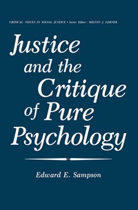 bokomslag Justice and the Critique of Pure Psychology