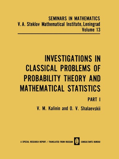 bokomslag Investigations in Classical Problems of Probability Theory and Mathematical Statistics