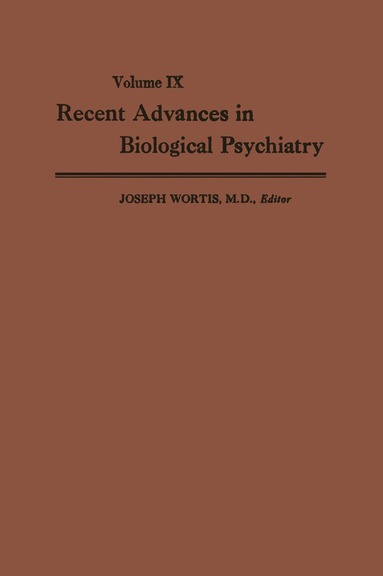 bokomslag Recent Advances in Biological Psychiatry