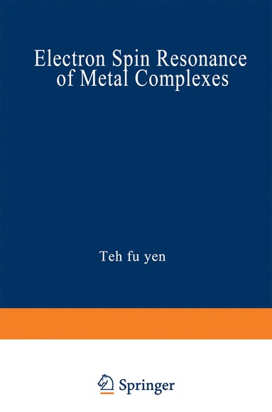 bokomslag Electron Spin Resonance of Metal Complexes