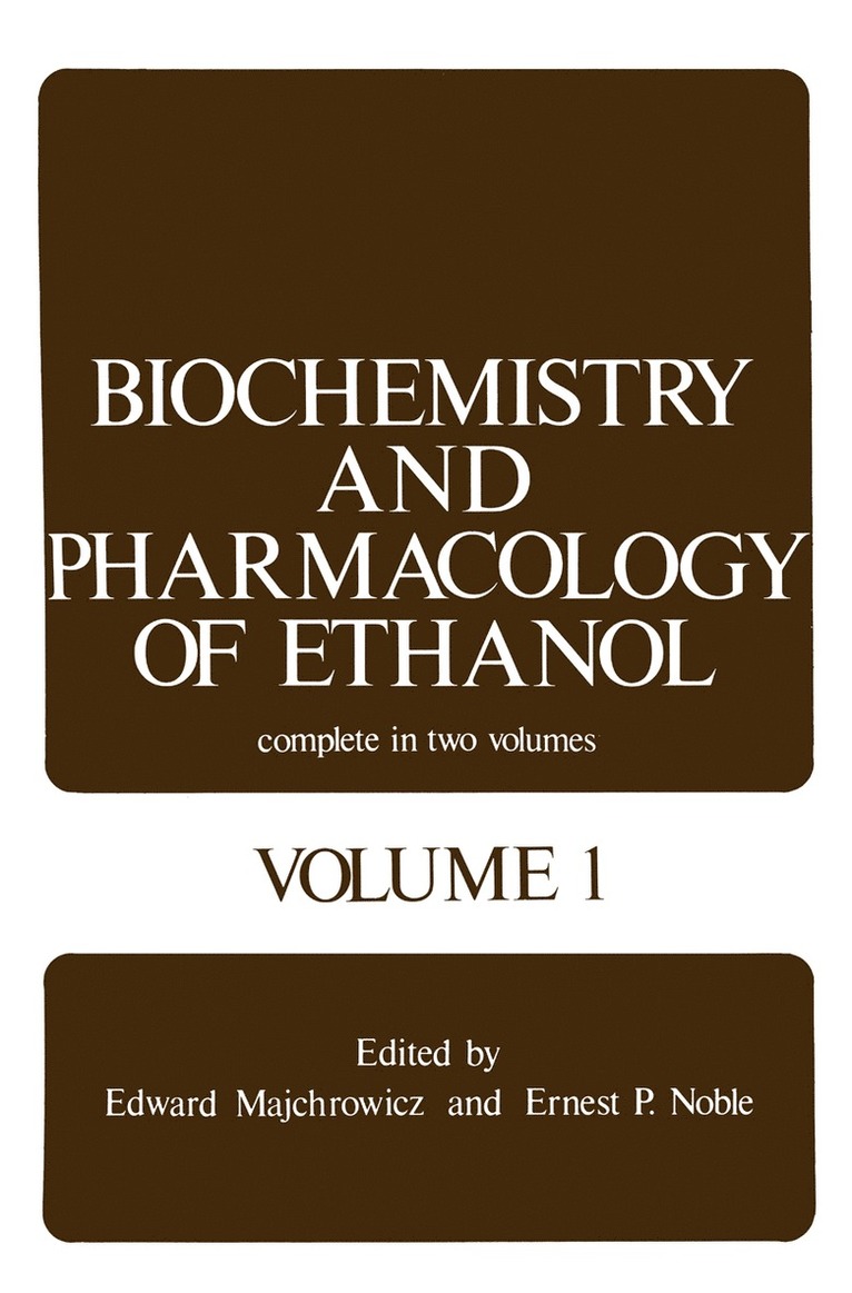 Biochemistry and Pharmacology of Ethanol