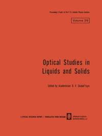 bokomslag Optical Studies in Liquids and Solids