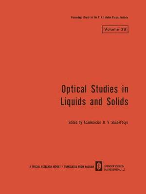 bokomslag Optical Studies in Liquids and Solids