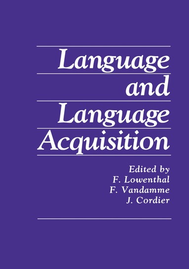 bokomslag Language and Language Acquisition