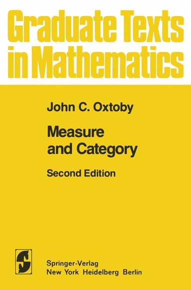 bokomslag Measure and Category