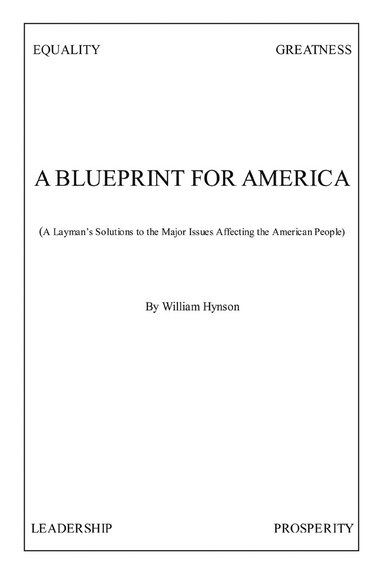 bokomslag Blueprint for America