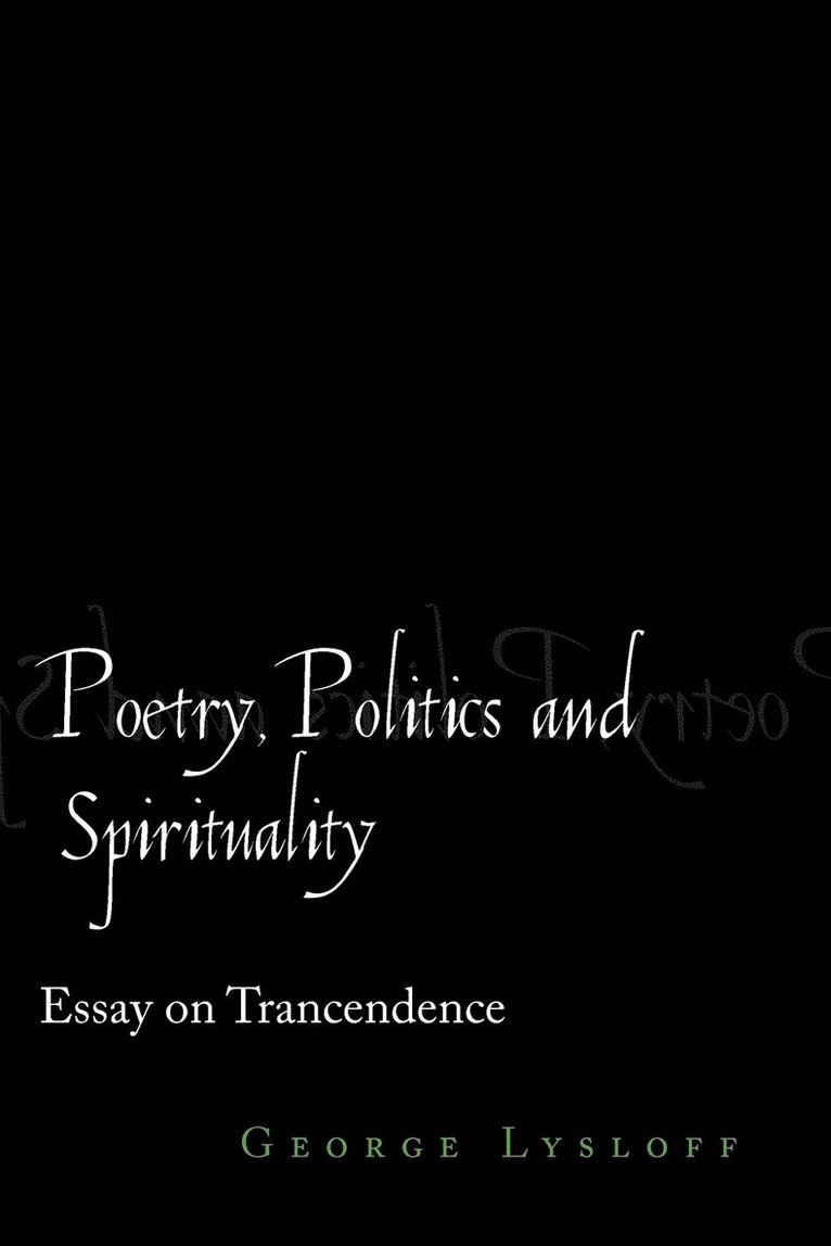 Poetry, Politics and Spirituality 1