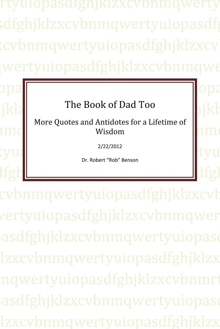 The Book of Dad Too 1