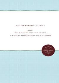 bokomslag Royster Memorial Studies