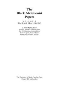 bokomslag The Black Abolitionist Papers, Volume I