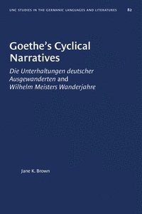 bokomslag Goethe's Cyclical Narratives