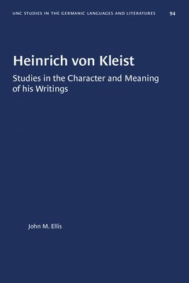 John M. Ellis, John M Ellis - Heinrich Von Kleist, Häftad