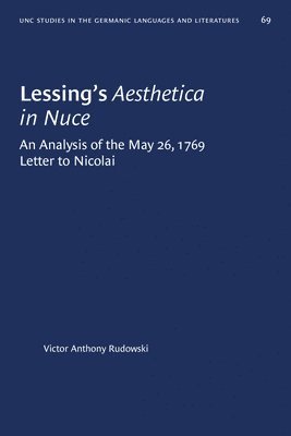 bokomslag Lessing's Aesthetica in Nuce