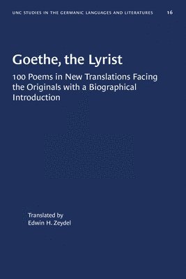 bokomslag Goethe, the Lyrist