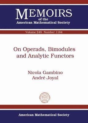 On Operads, Bimodules and Analytic Functors 1