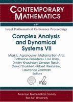 Complex Analysis and Dynamical Systems VII 1
