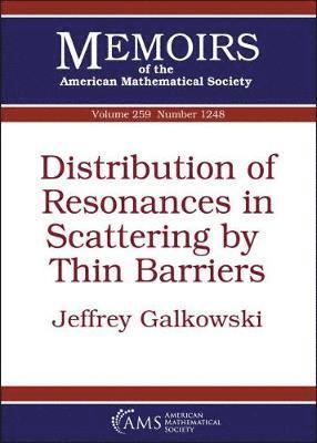 Distribution of Resonances in Scattering by Thin Barriers 1