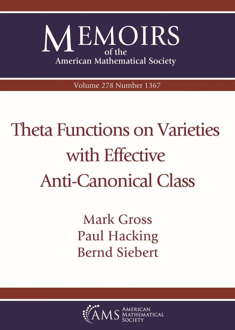 Theta Functions on Varieties with Effective Anti-Canonical Class 1