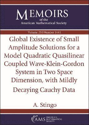 Global Existence of Small Amplitude Solutions for a Model Quadratic Quasilinear Coupled Wave-Klein-Gordon System in Two Space Dimension, with Mildly Decaying Cauchy Data 1